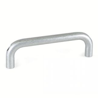 Poignée étrier aluminium, ronde, alésée, Mate