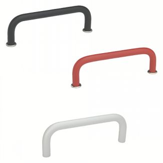 Poign&eacute;e &eacute;trier mince aluminium, Pellicul&eacute;e noir