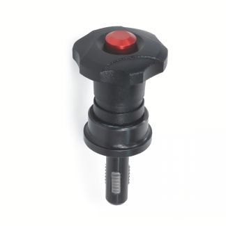 Bouton &eacute;toile technopolym&egrave;re &agrave; tige filet&eacute;e, &agrave; serrage rapide, Acier, avec palier