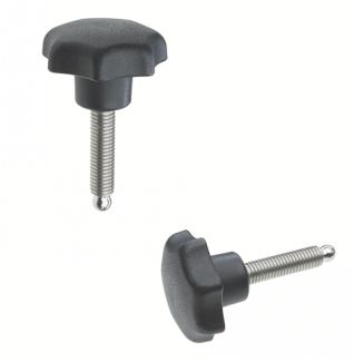 Bouton &eacute;toile &agrave; tige filet&eacute;e &agrave; bille