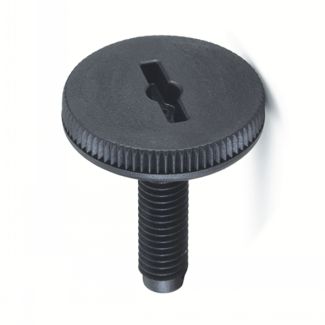 Vis molet&eacute;e plate, technopolym&egrave;re, Noire