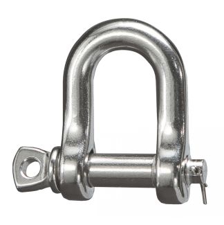 Manille droite inox, avec axe vissé goupillé, grade 60