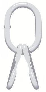 Maille de tête triple, Acier grade 80, blanc