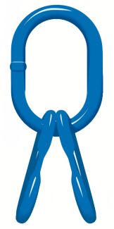 Maille de tête triple, Acier grade 100, bleu