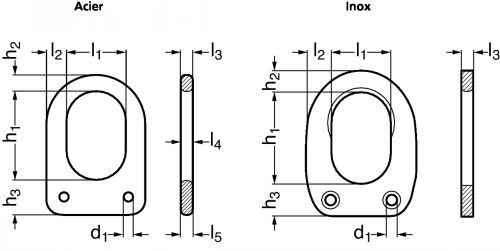 Maille de tête acier grade 80 ou inox - Schéma