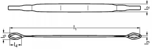 Elingue textile sangle plate, à boucle - Schéma