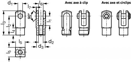 Chape de tringlerie technopolymère - Schéma