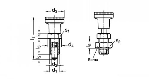 Doigt d'indexage technopolym&egrave;re bleu d&eacute;tectable - Sch&eacute;ma