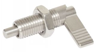 Doigt d'indexage avec blocage Inox, avec écrou