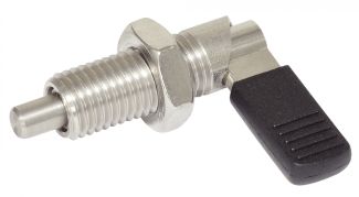 Doigt d'indexage avec blocage Inox, avec écrou