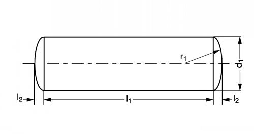 Goupille cylindrique inox - Sch&eacute;ma