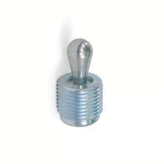 Poussoir &agrave; pression lat&eacute;rale filet&eacute;, t&ecirc;te acier, Sans joint