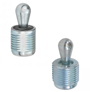 Poussoir &agrave; pression lat&eacute;rale filet&eacute;, t&ecirc;te acier