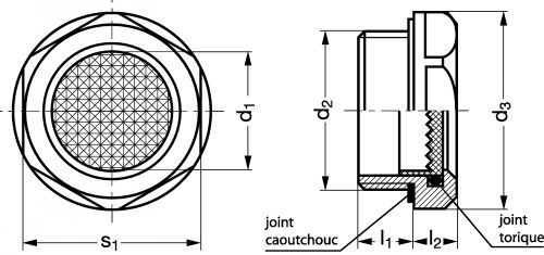 Indicateur de niveau d'huile aluminium - Schéma