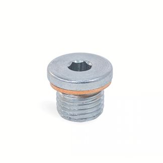 Bouchon d'huile 6 pans creux, Acier, joint cuivre