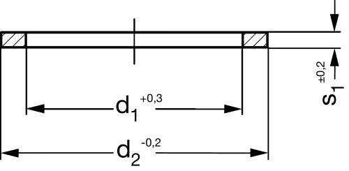 Joint d'étanchéité aluminium, cuivre ou inox - Schéma