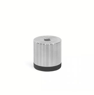 Pied avec semelle caoutchouc, Inox, h1 = d1