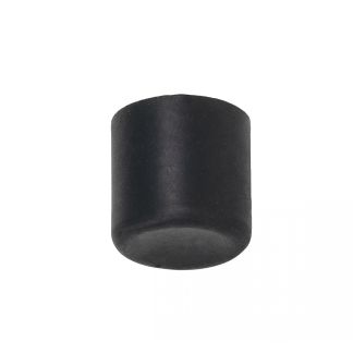 But&eacute;e caoutchouc cylindrique &agrave; bout concave, taraud&eacute;e, acier, 40 Shore