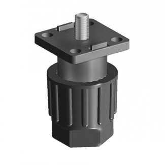Pied technopolym&egrave;re, pour profil&eacute;s aluminium, hauteur r&eacute;glable