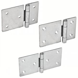 Charnière Acier, percée, asymétrique