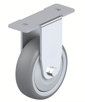 Roulette pour profil&eacute;s aluminium &agrave; platine, Fixe, sans frein