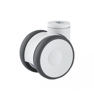 Roulette pour meuble pivotante, &agrave; trou central, Sans frein