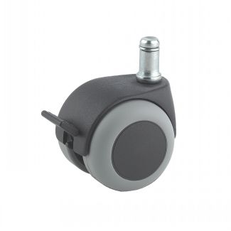 Roulette pour meuble pivotante, &agrave; tige &agrave; clips, Avec frein