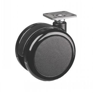 Roulette pour meuble pivotante, &agrave; platine, Sans frein