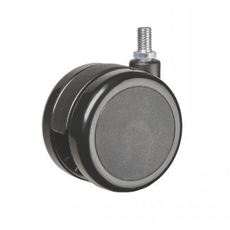 Roulette pour meuble pivotante, &agrave; tige filet&eacute;e, Sans frein
