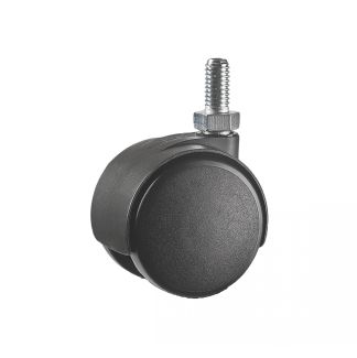 Roulette pour meuble pivotante, &agrave; tige filet&eacute;e, Sans frein