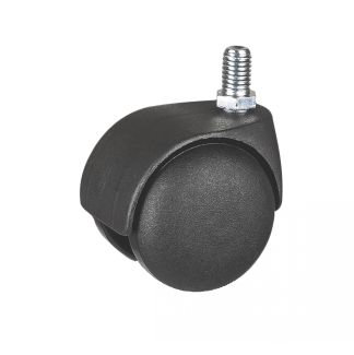 Roulette pour meuble pivotante, &agrave; tige filet&eacute;e, Sans frein