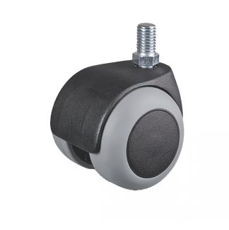 Roulette pour meuble pivotante, &agrave; tige filet&eacute;e, Sans frein