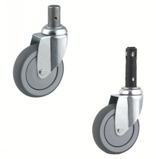 Roulette m&eacute;dicale pivotante, &agrave; tige