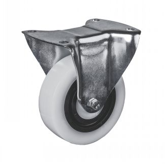 Roulette charge moyenne &agrave; platine, Fixe, sans frein