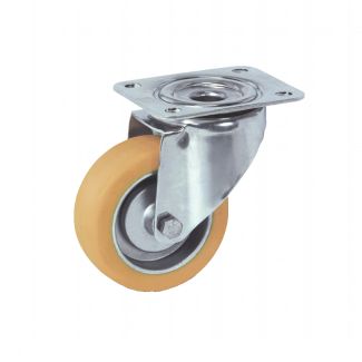 Roulette charge moyenne pivotante, &agrave; platine, Sans frein