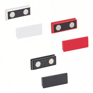 Aimant plat rectangulaire, plastique, Blanc