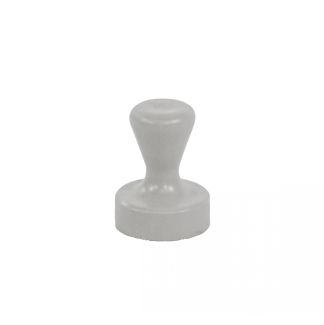 Aimant plat avec poign&eacute;e plastique, Sans oeillet, gris