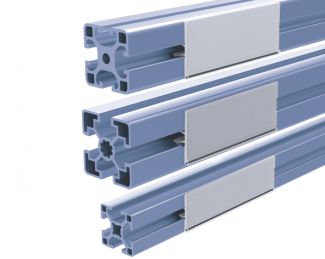 Porte-&eacute;tiquette pour profil&eacute;s aluminium - Exemple d'application