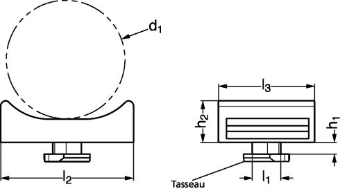 Fixation serre-c&acirc;ble, autoagrippante - Sch&eacute;ma