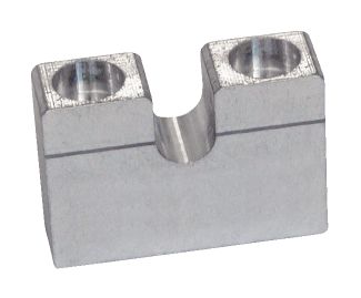 Bloc aluminium, pour système vis-écrou Fixation radiale, fixe