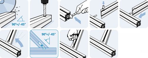 Fixation d'angle forme I - Montage