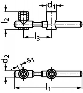 Raccord d'angle forme I - Sch&eacute;ma