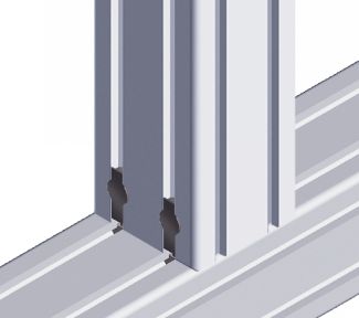 Fixation &agrave; boulon forme B, Largeur de profil&eacute; 80 &agrave; 100 mm - Exemple d'application