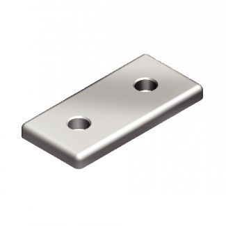 Plaque de jonction rectangulaire avec 2 trous