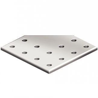 Plaque de jonction en L avec 12 trous