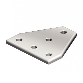 Plaque de jonction en T avec 5 trous