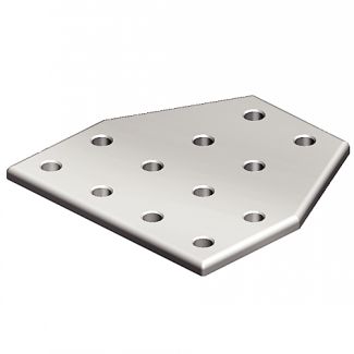 Plaque de jonction en T avec 12 trous