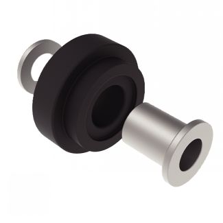 Galet de guidage pour profil&eacute;s aluminium, moyeu lisse, 94-5201-6