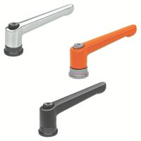 Manette indexable zamac, &agrave; palier, taraud&eacute;, Acier, chrom&eacute;e