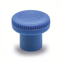 Bouton champignon technopolymère bleu, Détectable visuellement